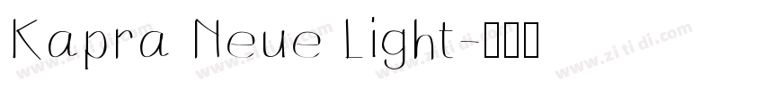 Kapra Neue Light字体转换
